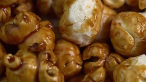 Close Up of Delicious Caramel Popcorn