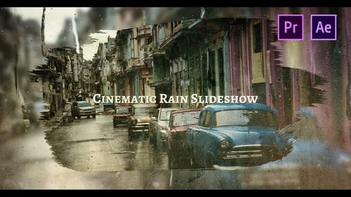 Cinematic Raindrop Slideshow with Artistic Wet Glass Transitions