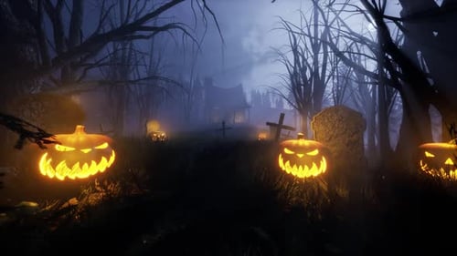 Cementerio de Halloween HD en bucle