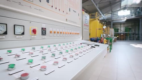 Industrial Control Panel in a Modern Factory