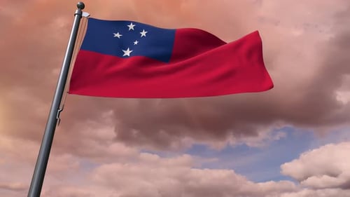 Samoa Flag 4K