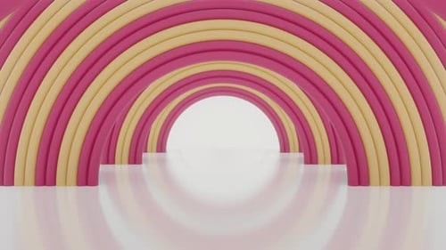 Cartoons Circle Tunnel 02 4k