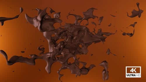 Chocolate Stream Splash Collision