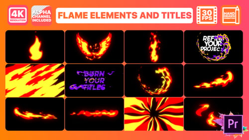 Flame And Titles | Premiere Pro MOGRT