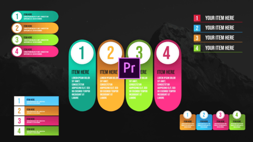Infographic Unique Lists-Premiere Pro