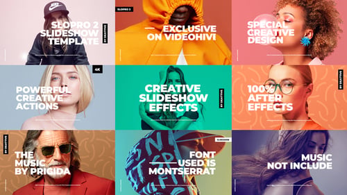 Dynamic Modern Slideshow with Fast Transitions and Bold Text