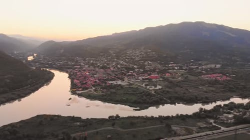 Slower Mtskheta Panoramic Panning View