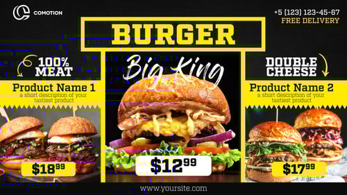 Black Restaurant Menu - Food Promo