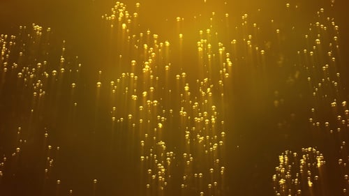 Golden Abstract Bubbles Fluidly Rising Motion Background