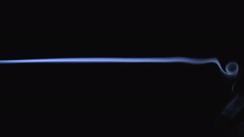 Real Smoke Isolated on Black Background