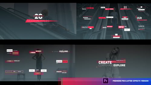 Clean Minimalist Animated Titles and Lower Thirds Pack