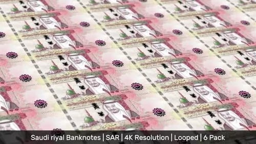 Saudi Arabia Banknotes Money / Saudi riyal / Currency SAR / 6 Pack - 4K