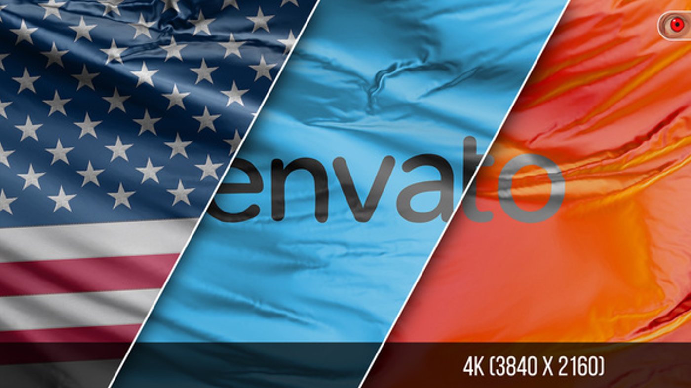 Dynamic Flag Reveal with Customizable Design and Fabric Textures ...