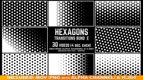Geometric Hexagon and Dot Transition Pack