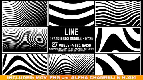 Line Transitions Bundle - Wave 4K