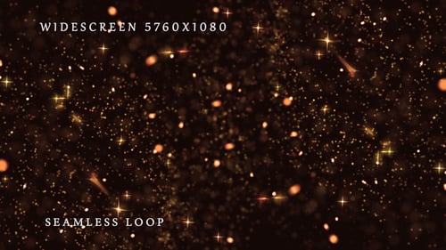 Elegant Gold Glittering Particles and Stars Festive Background