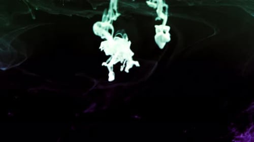White Ink Flowing in Water Abstract Background