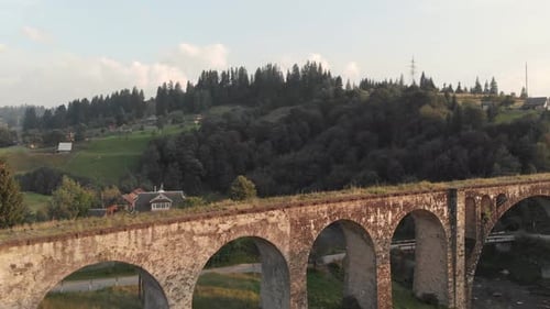 Historic Arch Bridge in Vorokhta Ukraine