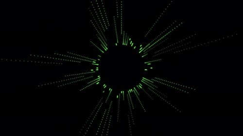 Green Circular Splash Particles