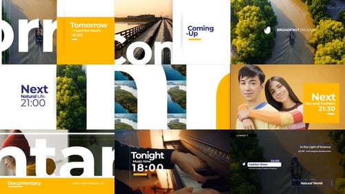 Modern Broadcast Graphics Package for TV Channels