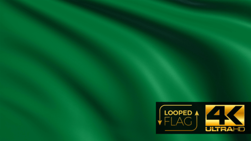 Smooth Green Fabric Texture Waving Background Animation Loop