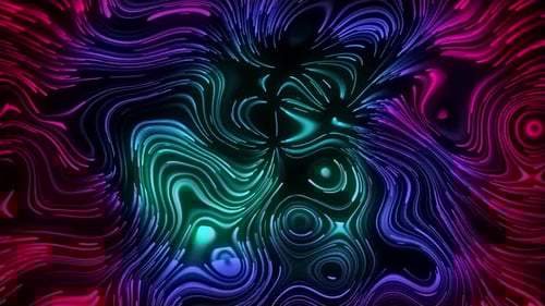Vibrant Neon Swirling Fluid Lines Abstract Motion Background