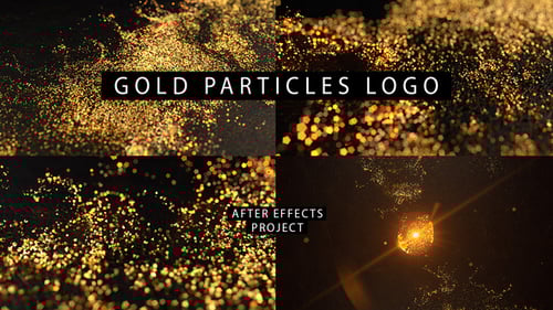 Elegant Gold Particles Reveal Logo Animation Intro