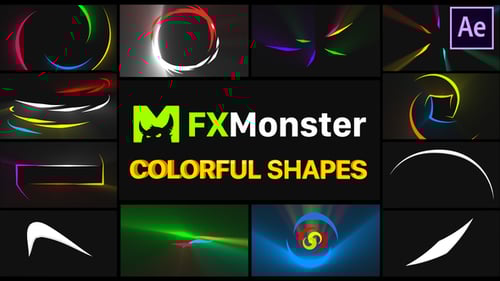 Dynamic Colorful Shape Transitions for Modern Video Edits