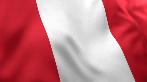 Peru National Flag Waving Animation