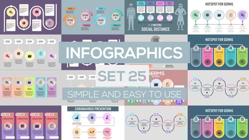Flat Design Infographic Elements for Data Presentations