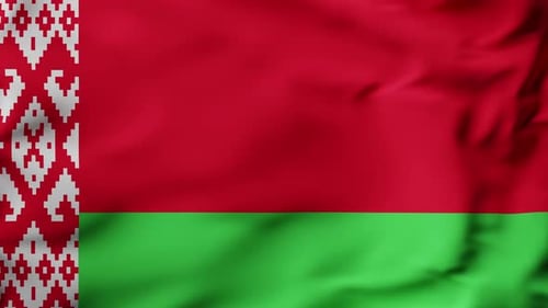 Waving Belarus National Flag Seamless Loop Animation