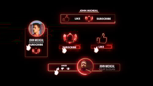 Youtube Neon Subscribe