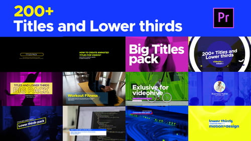 Titles and Lower thirds pack Premiere Pro
