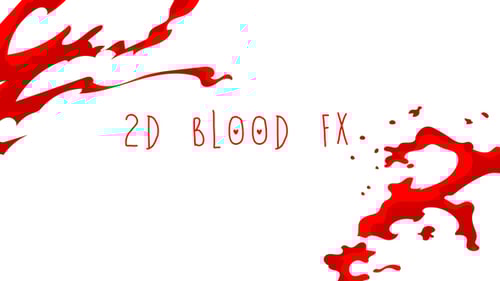 2D Blood Splatter and Drip Effects