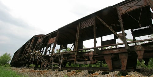 Derelict Rail Car Slowly Decaying in Nature