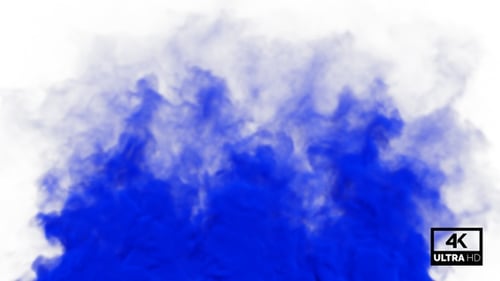 Abstract Blue Fluid Smoke Cloud Reveal