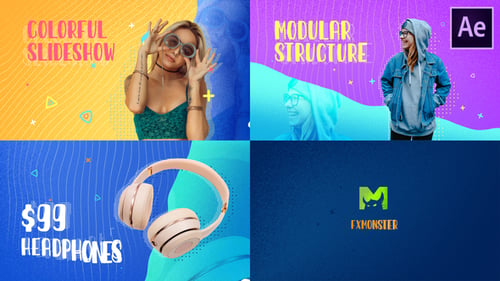 Colorful Liquid Slideshow | After Effects