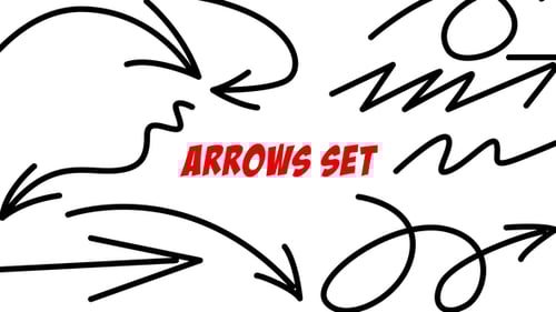 50 Hand-Drawn Animated Arrow Doodles Pack