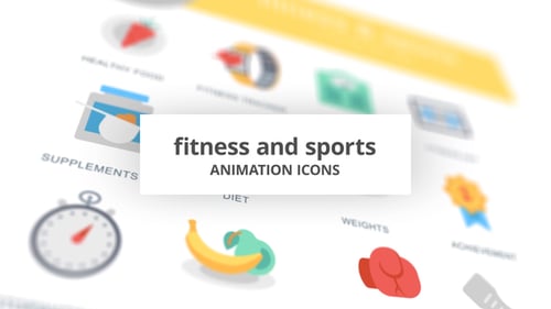 Animated Fitness and Sports Icons Pack