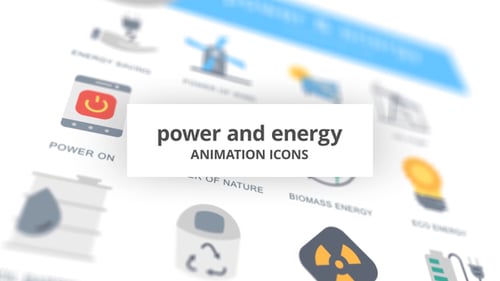 Animated Energy and Power Icons for Modern Infographics