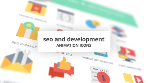 SEO y desarrollo - Íconos de animación