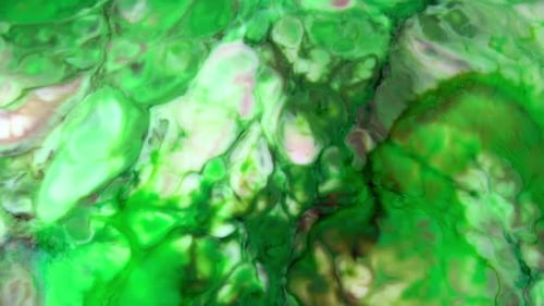 Swirling Green Fluid Art Abstract Background