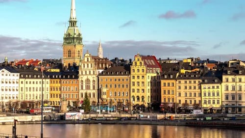 4K Zeitraffer des Stockholm-Tages Schweden Skandinavien