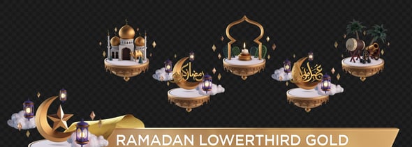 Ramadan Lower Third Gold