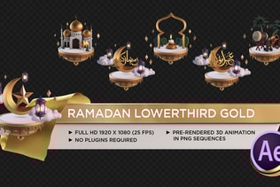 Ramadan Lower Third Gold