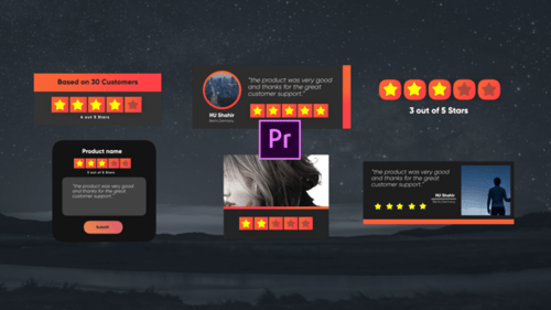 Animated Star Rating & Customer Review UI Pack