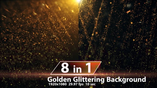 Elegant Golden Glitter Particles Celebration Background