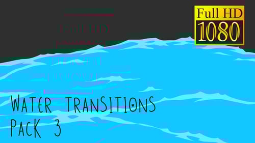 Flat Design Water Cartoon Transitions