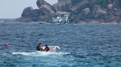 Bateaux de l'île