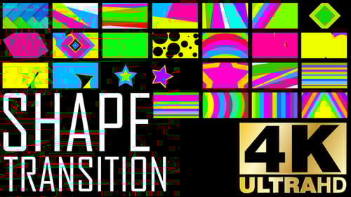 Vibrant Flat Design Shape Transitions Pack